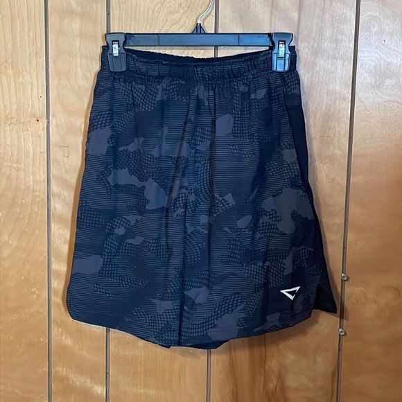 •TECH• CHEETAH BRAND ATHLETIC BLACK/GRAY PERFORMANCE SHORTS IN SIZE SMALL - Picture 2 of 8
